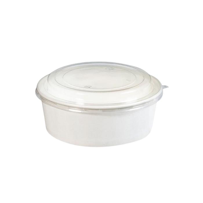 Arnes Beyaz 38 OZ (1100 CC) Baskısız Karton Salata Kasesi – 300 Adet