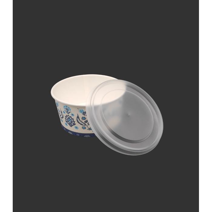 Metrosan 14 OZ Baskılı Karton Çorba Kasesi Ve Kapak 500 Adet