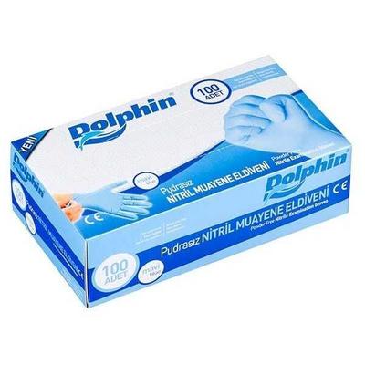 Pudrasız Mavi Nitril Eldiven Orta