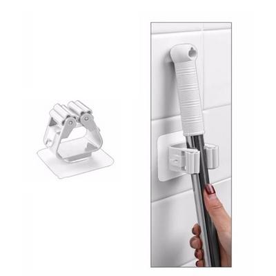 1 Adet Yapışkanlı Pratik Mop Tutucu Beyaz