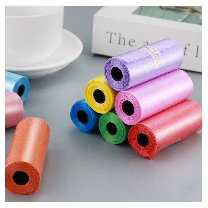 12 li Köpek Dışkı Poşet Düz Renkli Set