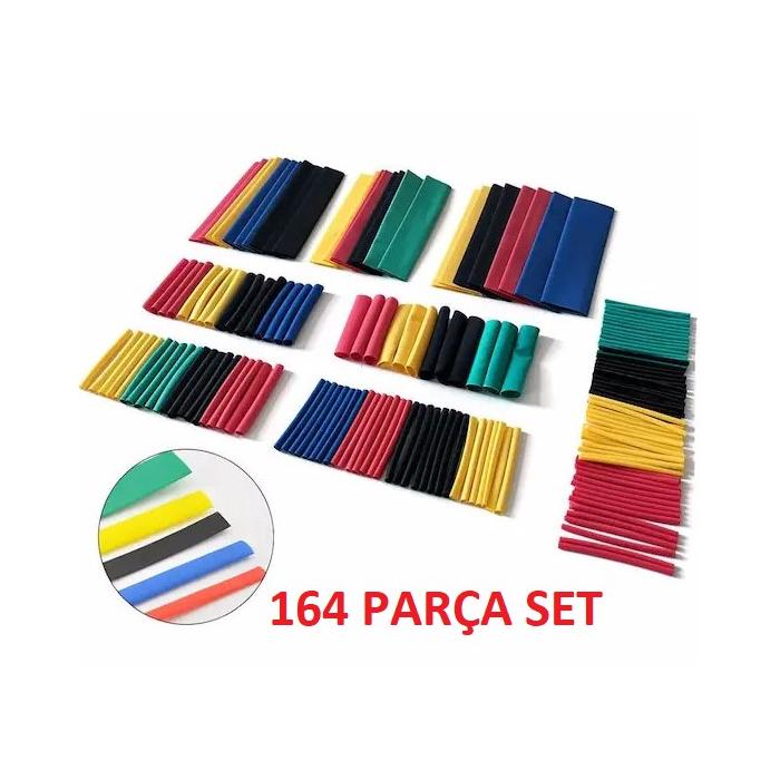 164 Parça Set Isıyla Daralan Makaron Kablo Koruyucu Kılıf