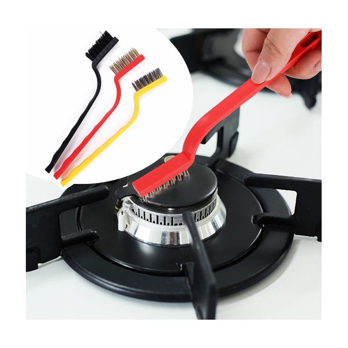 3 Parça Tel Fırça Detaylı Temizlik Seti