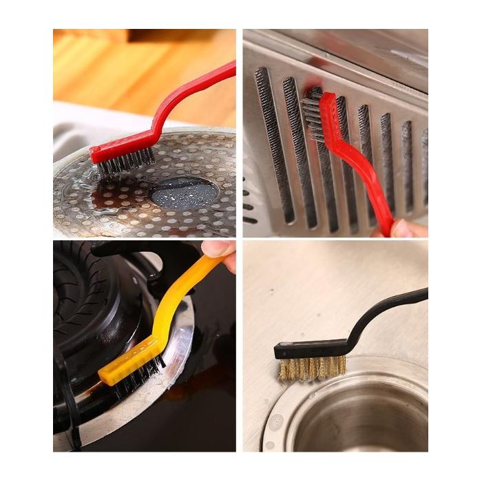 3 Parça Tel Fırça Detaylı Temizlik Seti