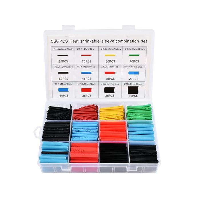 560 Parça Set Isıyla Daralan Makaron Kablo Koruyucu Kılıf