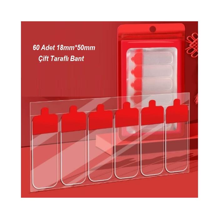 60 Parça Kolay Açılır Güçlü Çift Taraflı Bant 18mm*50mm