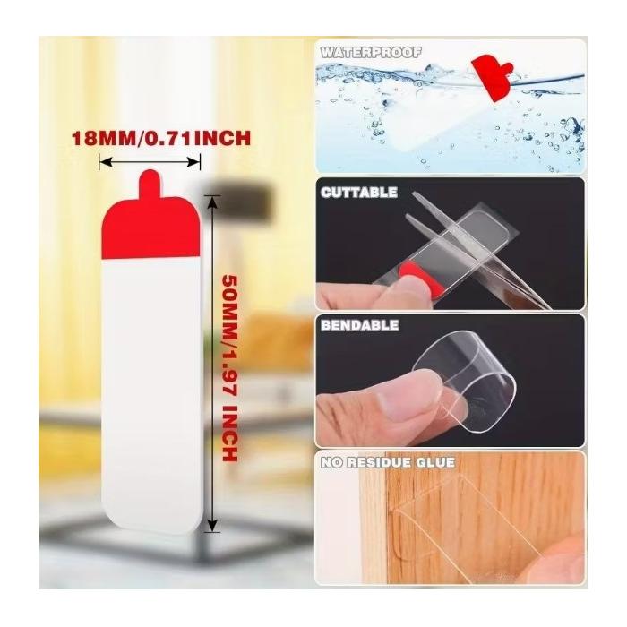 60 Parça Kolay Açılır Güçlü Çift Taraflı Bant 18mm*50mm