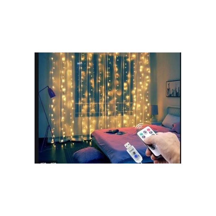 8 Fonksiyonlu Uzaktan Kumandalı Günışığı Perde Peri Led (3 mt x 3 mt)