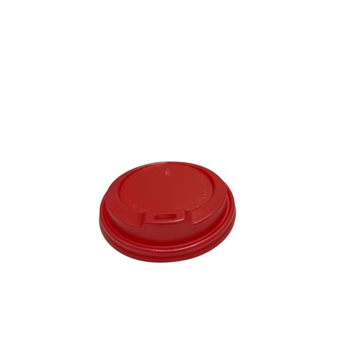 8oz Karton Bardak Kapağı Kırmızı Emzik