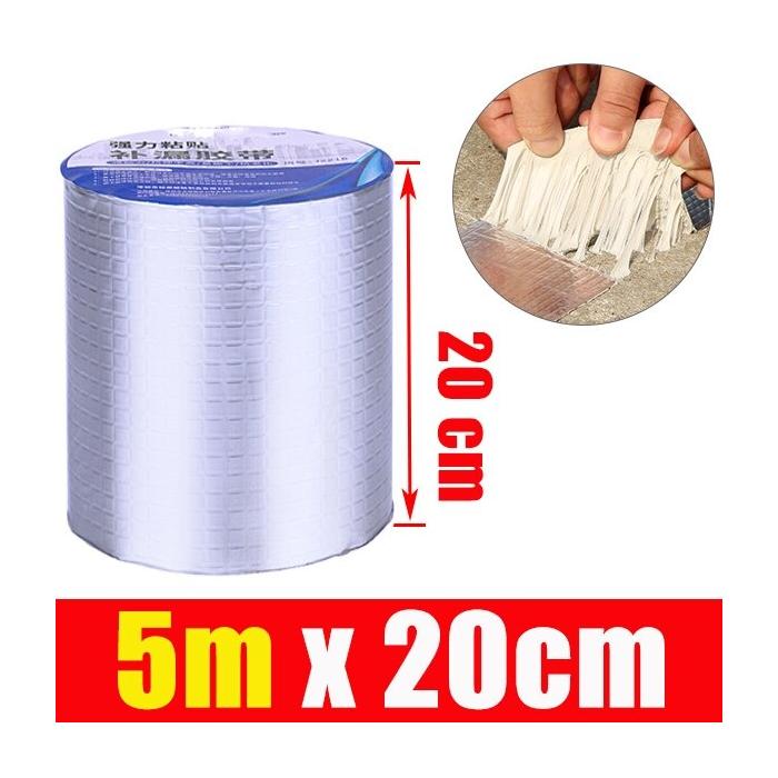 Alüminyum İzolasyon Tamir Çatlak Bandı  20 Santim 5 Metre Çamur Bant ( 20cm * 5m )