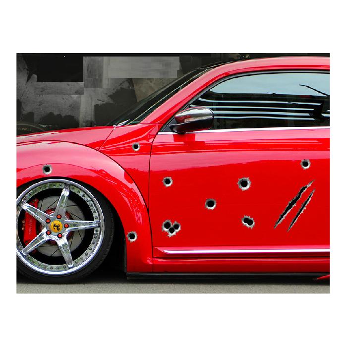 Araba Çıkartmaları 3D kurşun Delik sticker