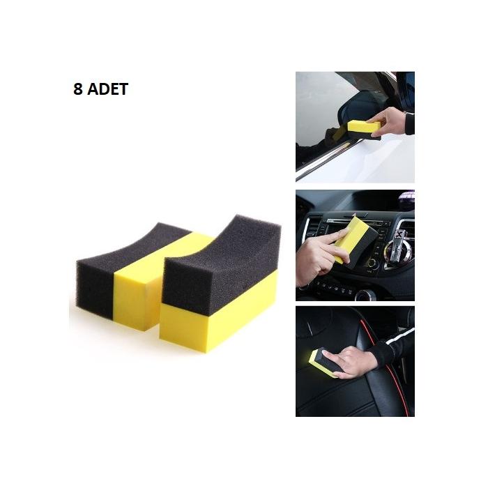 Araba Lastik ve Trim Parlatma Süngeri 8 Adet