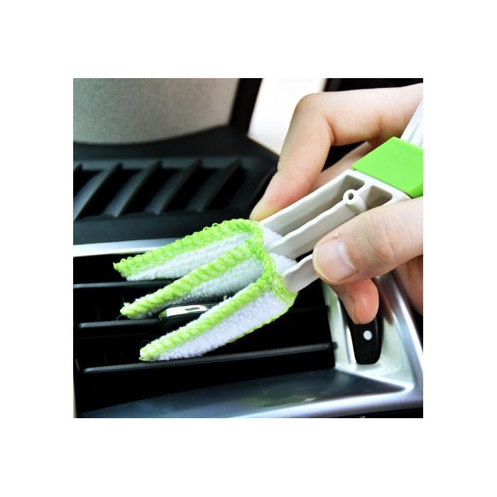 Araç İçi Çok Amaçlı Temizlik Fırçası Yeşil