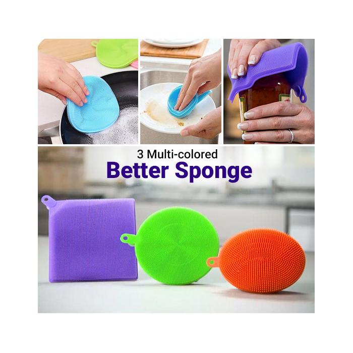 Better Sponge Anti Bakterial Silikon Bulaşık Süngeri (3 Adet)