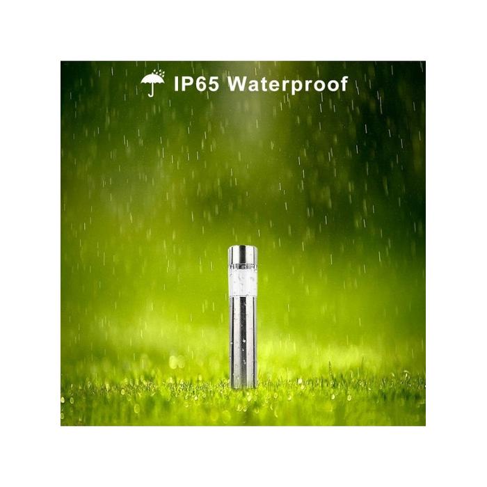 Boru Görünümünde Metal Gövdeli Güneş Enerjili Solar Bahçe Lambası