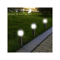 Boru Görünümünde Metal Gövdeli Güneş Enerjili Solar Bahçe Lambası