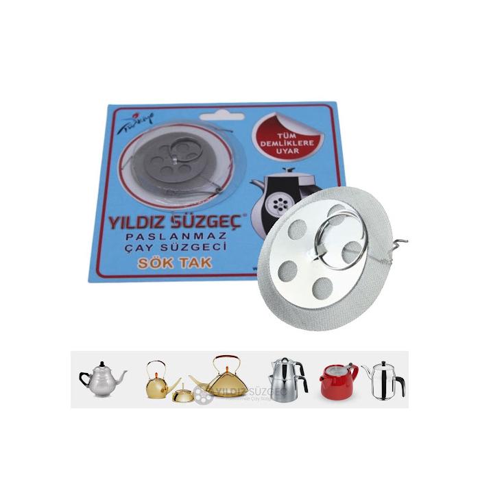 Çaydanlık Demlik İçi Paslanmaz Sök Tak Süzgeç 50’li