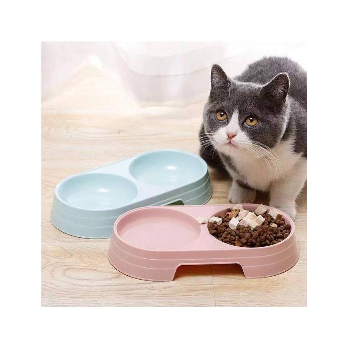 Çift Bölmeli Evcil Hayvan Mama Kabı