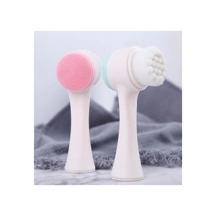 Çift Taraflı Cilt Yüz Temizleme Fırçası Silikon