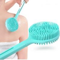 Çift Taraflı Silikon Uzun Saplı  Banyo Fırçası CM-331