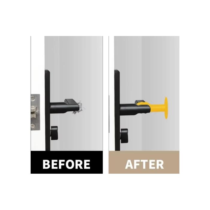 CM-072 Vantuzlu Geçmeli Kapı Kolu Stoper 4lü Set Beyaz