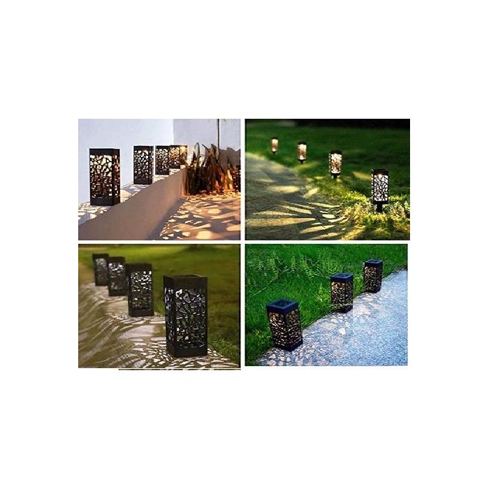Dekoratif Solar Güneş Enerjili Bahçe Aydınlatması Yürüyüş Yolu Seti ( 8 Adet )