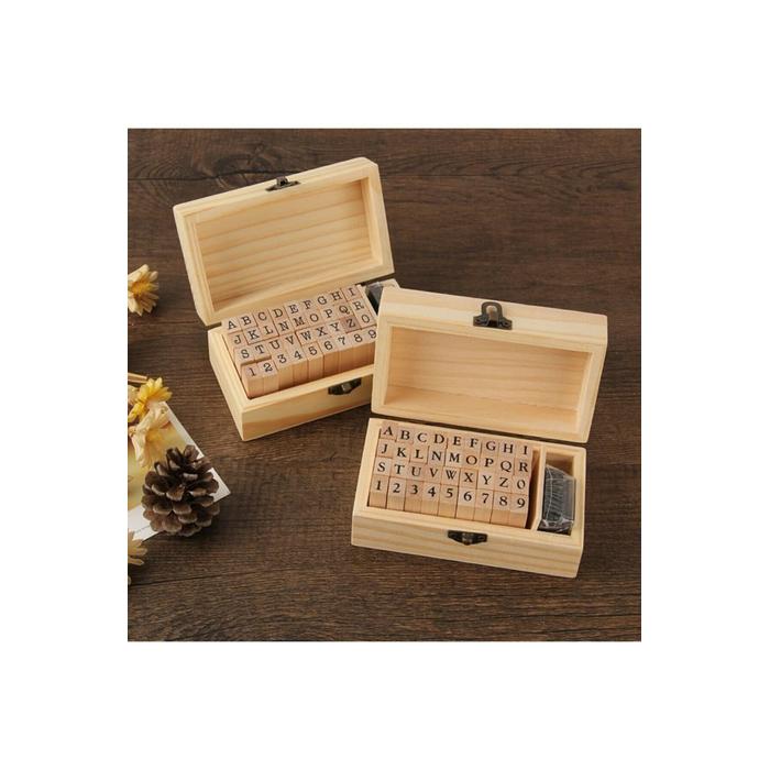 Eğitici Ahşap Damga Mühür Seti (38 Parça)