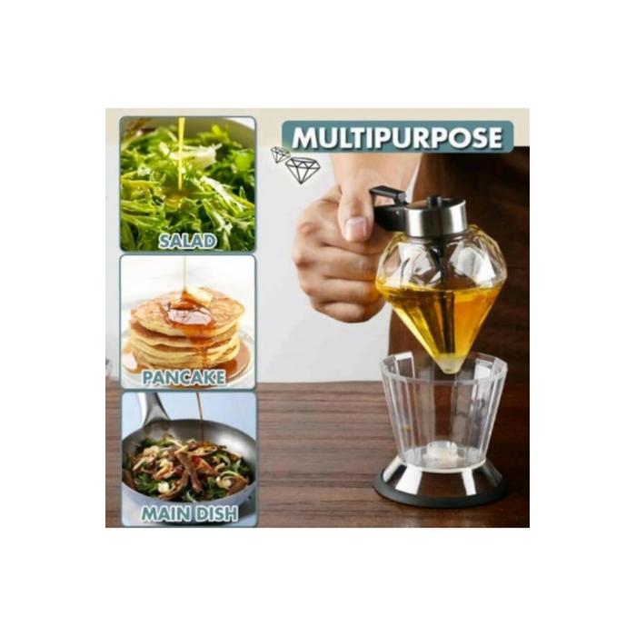 Elmas Tasarımlı Pratik Cam Yağ Sirke ve Baldanlık