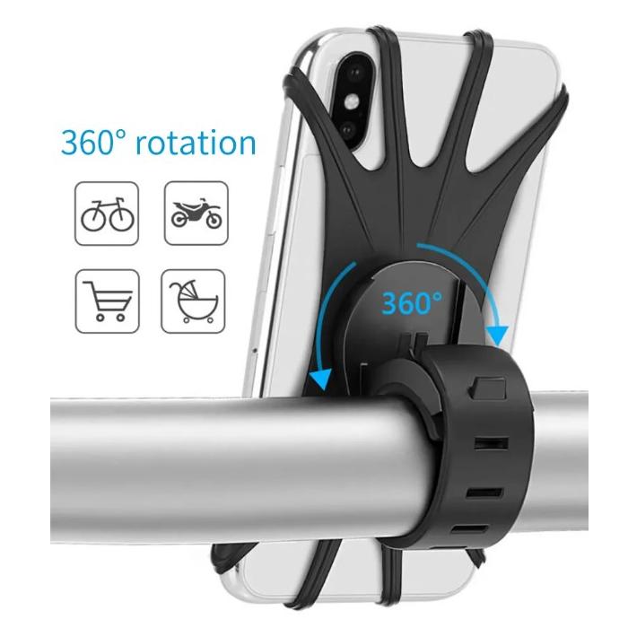 Esnek Silikon Örümcek Bisiklet Telefon Tutucu