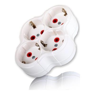 Fetih Dörtlü Topraklı Fişli Priz