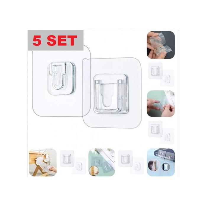 Geçmeli Klips Eşya Sabitleme Askısı 5 SET
