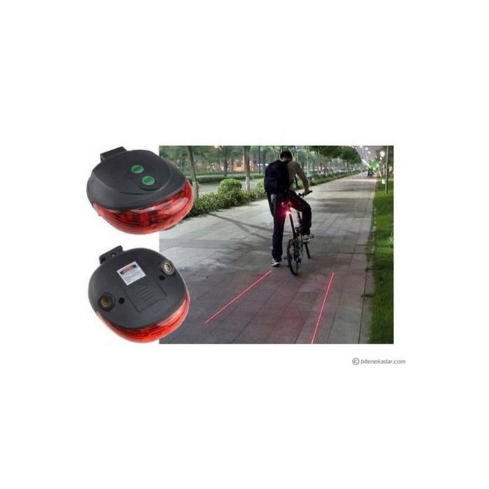 Güvenli Lazer Şeritli Bisiklet Arka Stop Lambası