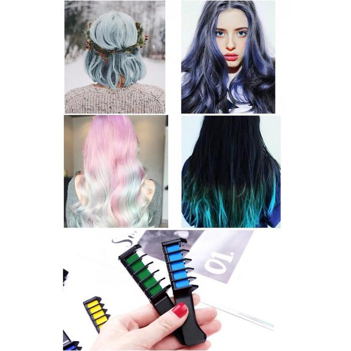 Hairchalk Mini Taraklı Saç Tebeşiri Seti ( 6 Lı Set )