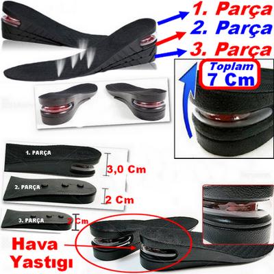 Hava Yastıklı Boy Uzatıcı Tabanlık Tam Boy (7 cm)