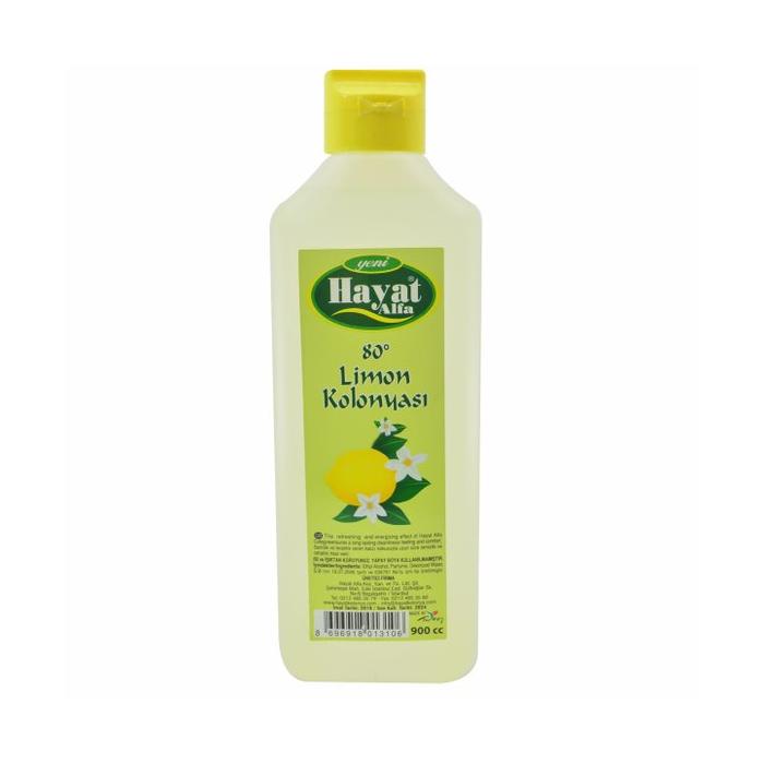 Hayat Limon Kolonyası 900 Ml 80 Derece
