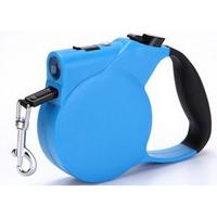 Işıklı Makaralı Otomatik Köpek Tasması 3 Metre Mavi