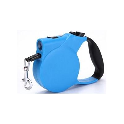 Işıklı Makaralı Otomatik Köpek Tasması 3 Metre Mavi
