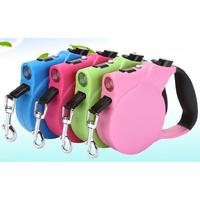 Işıklı Makaralı Otomatik Köpek Tasması 3 Metre Mavi