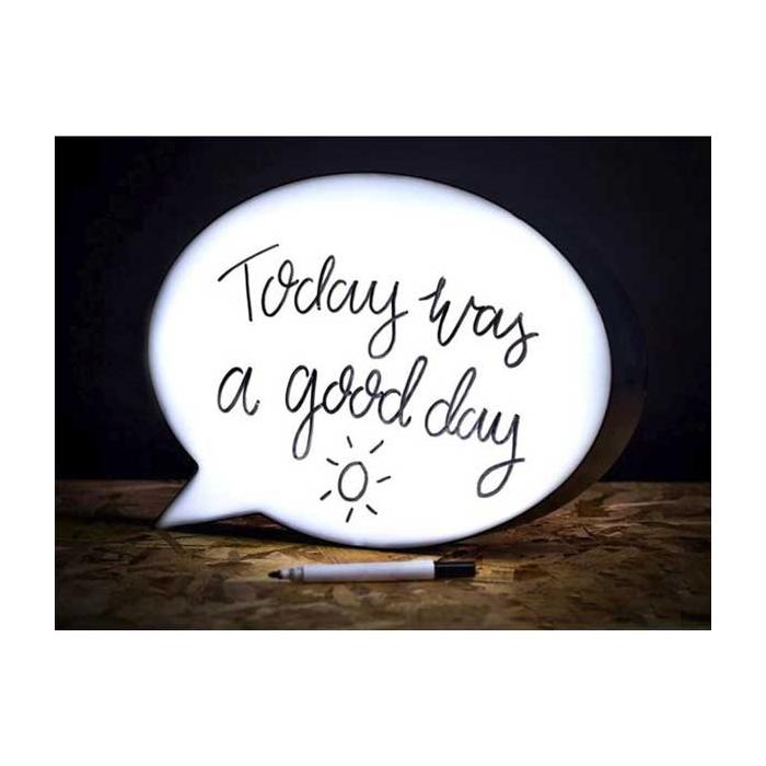 Kalemle Yazılabilen Konuşma Balonu Görünümlü Işıklı Mesaj Panosu