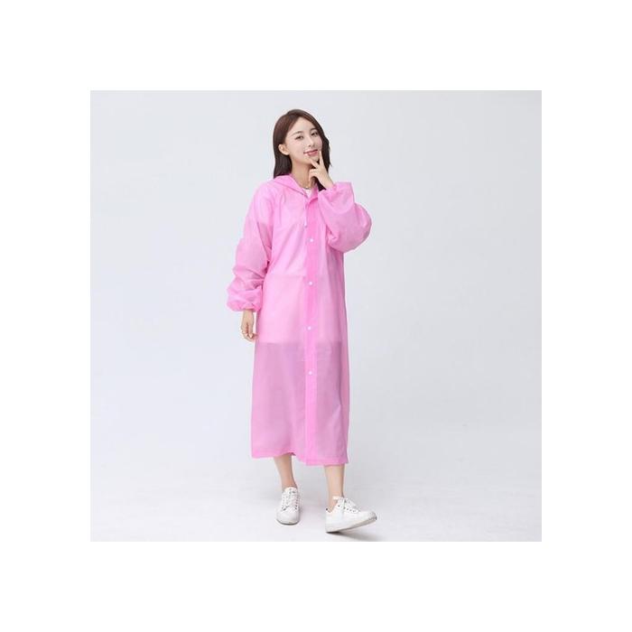 Kalın Yağmurluk Büyük Boy Pembe