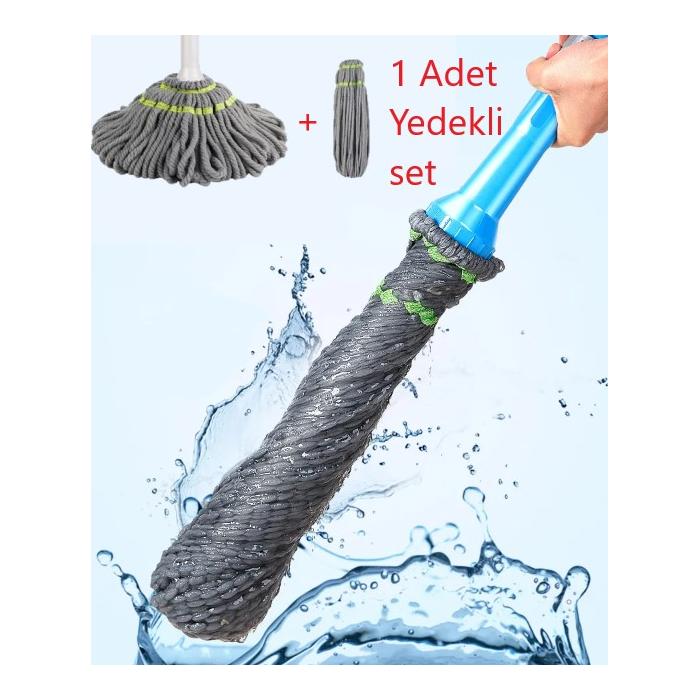 Kendinden Sıkmalı Bükümlü Mop Paspas Yedekli