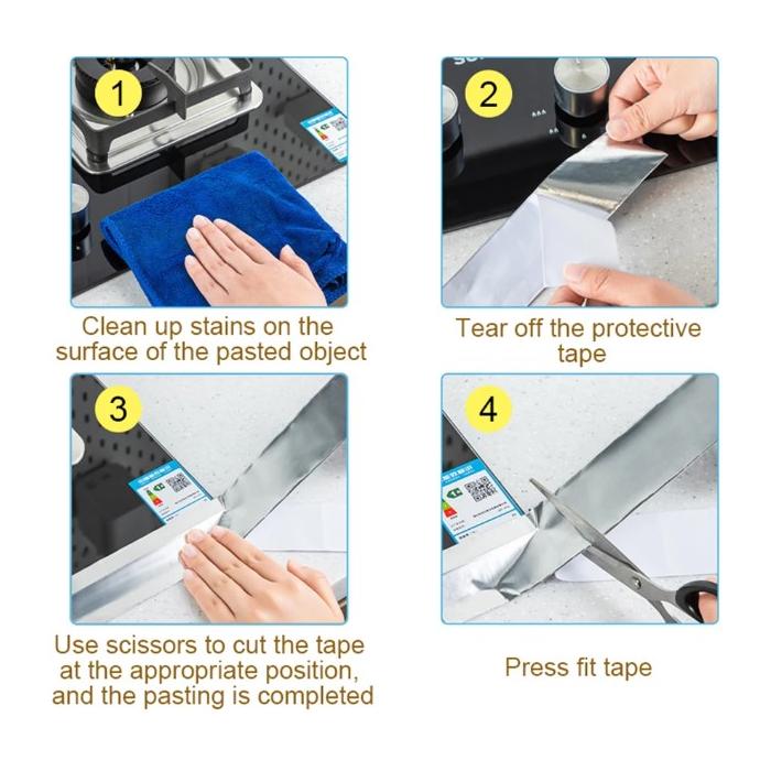 Kendinden Yapışkanlı Alüminyum Su Sızdırmaz Yanmaz Bant