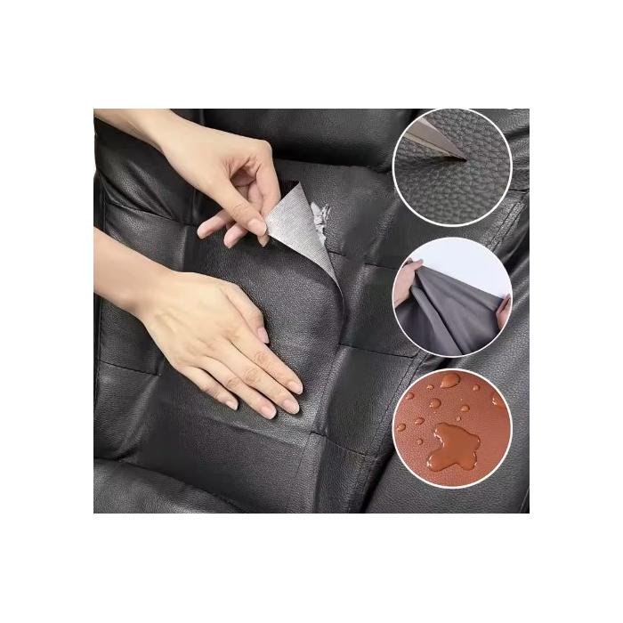 Kendinden Yapışkanlı Deri Döşeme Deri Tamir Kiti  Siyah 100x50