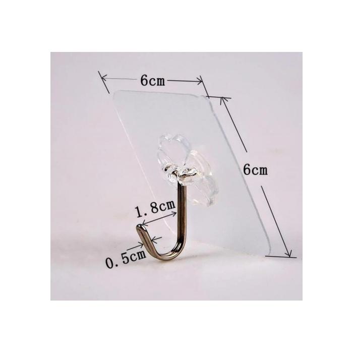 Kendinden Yapışkanlı Şeffaf Askı 5 Li Set