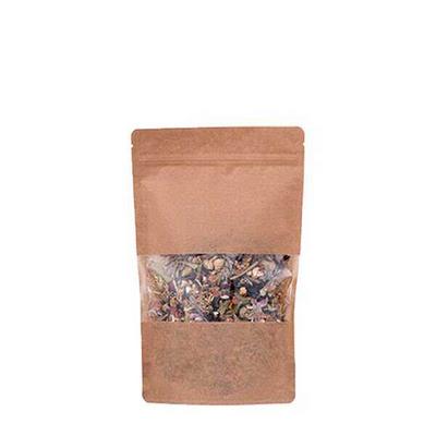 Kraft Pencereli Kilitli Doypack 13x22.5x7 CM