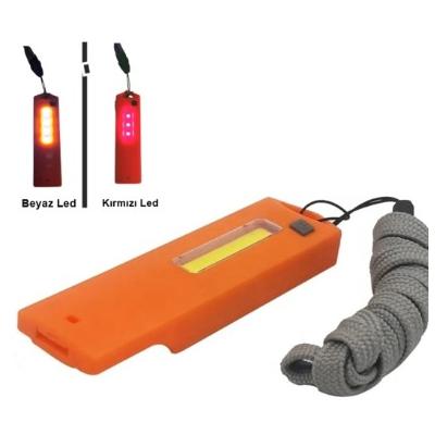 LED Işıklı Acil Durum Aydınlatmalı Taşınabilir Hayatta Kalma Düdüğü 3 Modlu