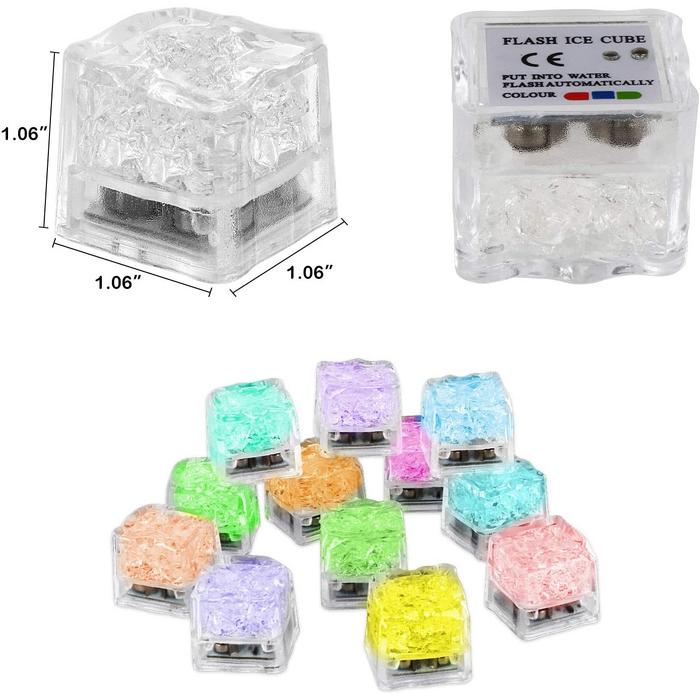 Led Işıklı Buz Küpleri RGB (12 Adet)