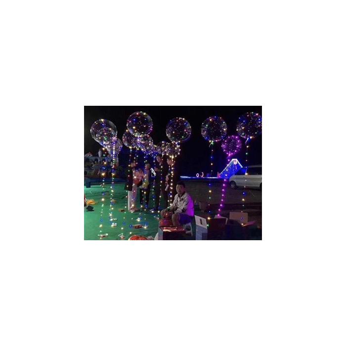 Led Işıklı Helyum Uçan Şeffaf Balon