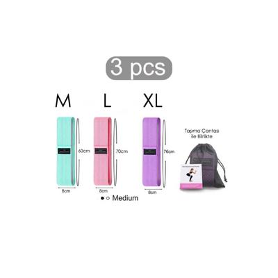 Loop Band Direnç Bandı Spor Egzersiz Aerobik Pilates Squat Lastiği Fitness Yoga 3 Lü Set