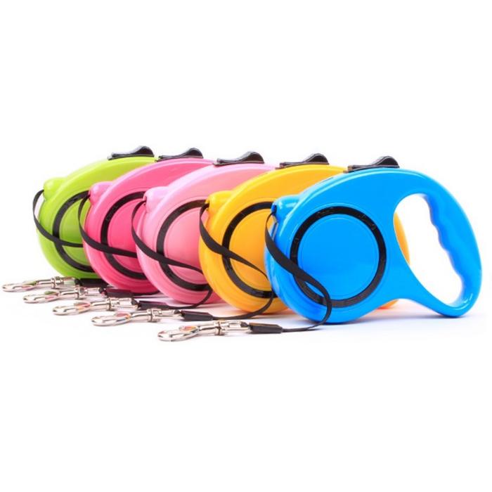 Makaralı Otomatik Köpek Tasması 5 Metre (4 Renk)